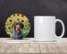 German Wirehaired Pointer In Sunflowers Large Sandstone Coasters Pack Of 4 Absorbent Round Coasters Decor Gifts For Men Or Women, 4 In, Multicolor_maomaolike.com