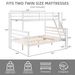 Twin Over Full Bunk Bed With Ladder,Wooden Bunk Bed With High Guardrail And Ladder For Kids, Teens, Dorm Rooms, And Guest Rooms,No Box Spring Needed,White_maomaolike.com