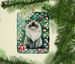 Himalayan Cat By The Christmas Tree Porcelain Ornament Christmas Tree Hanging Decorations For Home Christmas Holiday, Rectangle, Gift, Multicolor_maomaolike.com