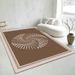 Living Room Rug Large Size Gorgeous Gold Frame Design Bedroom Rug Plush Thickened Machine Washable Thickened Underlay Interior Decorative Rug_maomaolike.com