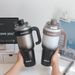Summer New Giant Thermos Cup Capacity Ceramic Ice Cream Cup Stainless Steel Ice And Cold Car Coffee Cup_maomaolike.com