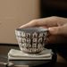 Vintage Ceramic Tea Cup Dunhuang Buddha Gilded Silver Agarwood Cup Master Cup_maomaolike.com