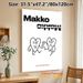 Cartoon Heart Themed Painting Poster, Minimalist Black & White Playful Anthropomorphic Hearts Poster, Quirky Expressive Design Ideal For Bedroom_maomaolike.com