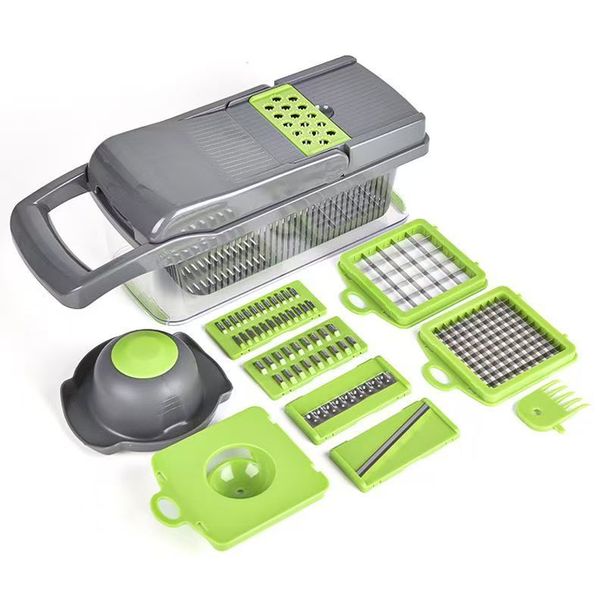 14 In 1 Onion Slicer Screw Manual Shredder Fruit And Vegetable Chopper_maomaolike.com