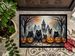 Keeshond Spooky Halloween Doormat Front Door Mat Indoor Outdoor Rugs For Entryway, Non Slip Washable Low Pile, 24H X 36W_maomaolike.com