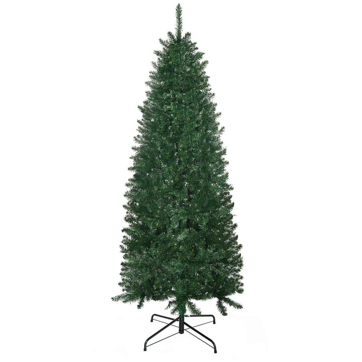 6' Tall Unlit Slim Fir Artificial Christmas Tree With Realistic Branches, And 583 Tips, Green_maomaolike.com
