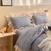 Wholesale INS French Retro Ruffled Pure Four-Piece Princess Style Full Yarn-Dyed Washed Cotton 4-Piece Set_maomaolike.com