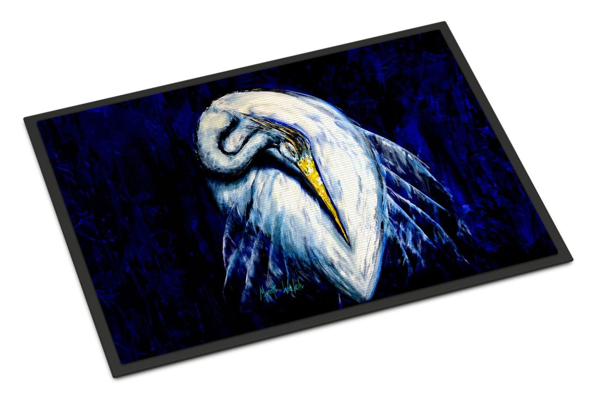 Heron Freshen Up Doormat Front Door Mat Indoor Outdoor Rugs For Entryway, Non Slip Washable Low Pile, 24H X 36W_maomaolike.com