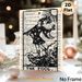 The Fool Tarot Card Painting Poster, Vintage Dictionary Page Style Poster, Black Line Art Tarot Figure With Sun Detail, Ideal For Home, Office And_maomaolike.com
