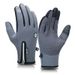 Unisex Outdoor waterproof gloves Ski touch screen winter men's and women's windproof fleece zipper full finger riding warm gloves_maomaolike.com