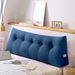 SOGA 2X 180cm Blue Triangular Wedge Bed Pillow Headboard_maomaolike.com