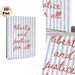 Liberty And Justice Themed Painting Poster, Soft-hued Handwritten Script With Blue Vertical Stripe Poster, Inspirational Typography Decor Ideal For_maomaolike.com
