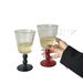 Clearance Vintage French Style High-Value Vertical Stripe Tall Red Beverage Ice Cream Wine Glass_maomaolike.com