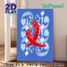 Red Chili Pepper Painting Poster, Vibrant Realistic Red Chilies With Artistic Light-toned Calligraphy-style Pattern Poster, Eye-catching Culinary_maomaolike.com