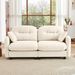 Loveseat Cloud Sectional Couches Chenille Fabric, Quilted Pleated Design, Ergonomic Design, High-Density Foam Easy Install Elegant Armrests High Quality Wooden Base,Fits Living Rooms,Beige_maomaolike.com