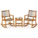 3 Piece Patio Rocking Set Acacia Wood Rocker Bistro Set With Rattan Seat And Back_maomaolike.com