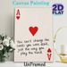 Ace Of Hearts Themed Painting Poster, Minimalist Poker-Inspired Graphic With Motivational Quote Poster, Inspirational Design To Foster Positive_maomaolike.com