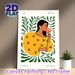 Bohemian Woman With Flower Painting Poster, Vibrant Stylized Bohemian Art Poster, Adds Gentle Artistic Ambiance Suitable For Living Room, Bedroom_maomaolike.com