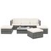 Patio Furniture, Outdoor Furniture, Seasonal PE Wicker Furniture,5 Set Wicker Furniture With Plywood Coffee Table,with Lift TOP Coffee Table,with Lounger Sofa_maomaolike.com