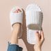 Solid Color Flat Heel Women Indoor And Bedroom Lightweight Comfort Non-slip Open-toe Breathable Slippers For All Season_maomaolike.com