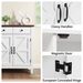 Farmhouse Buffet Cabinet With Drawer And Adjustable Shelf, Rustic White & Honey Brown Storage Cabinet, Barn Door Accent Sideboard For Kitchen, Living Room, Entryway_maomaolike.com