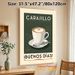 Carajillo Coffee Painting Poster, Vintage Minimalist Illustrated Coffee Cup & Typography Poster, Warm Cozy Ambience Decor For Cafe, Kitchen And Dining_maomaolike.com