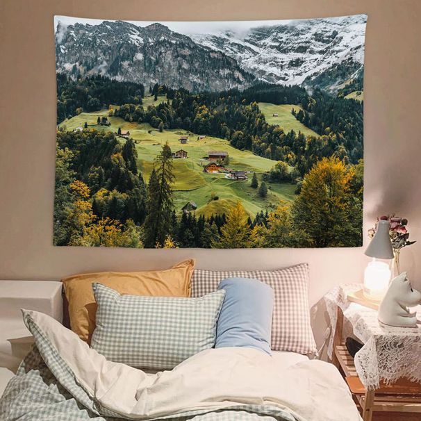 INS HD Nordic Landscape Background Bedside Hanging Rental Room Bedroom Renovation Cover-Up Wall Cloth Decorative Painting_maomaolike.com