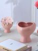 1pc Love Shape Design Pink Cute Ceramic Vase Small Fresh Style Suitable For Ornaments Decorative Vase Can Hold Water Flower Arrangement Vase_maomaolike.com