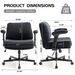 Criss Cross Chair With Wheels And Flip Arms-Comfy Fabric Cross Legged Office Chair With Thick Cushion&Wide Seat, Adjustable Swivel Desk Chair For Home Office, Apartment, Bedroom_maomaolike.com