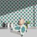 10-Piece Set Premium Crystal Gloss Peel & Stick Tile Stickers, Thick Hard PVC Waterproof Blue Floral Backsplash Wall Decor_maomaolike.com