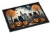 Keeshond Spooky Halloween Doormat Front Door Mat Indoor Outdoor Rugs For Entryway, Non Slip Washable Low Pile, 24H X 36W_maomaolike.com