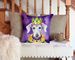 Bedlington Terrier King Of Mardi Gras Throw Pillow Machine Washable, Indoor Outdoor Decorative Pillow For Couch, Bed Or Patio, 14Hx14W_maomaolike.com