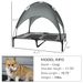 PawHut Elevated Portable Dog Cot Pet Bed With UV Protection Canopy Shade, 36 Inch, Gray_maomaolike.com
