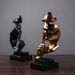 Nordic Minimalist Silence Is Gold Ornament Living Home Wine Cabinet Room Decoration Office Sculpture Craft Display_maomaolike.com