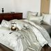 100s Four-Piece Set With Chinese Style Embroidery, Minimalist Style, High-Count Dense Cotton Bed Sheet And Duvet Cover_maomaolike.com