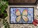 Butterfly Violet Tip Doormat Front Door Mat Indoor Outdoor Rugs For Entryway, Non Slip Washable Low Pile, 24H X 36W_maomaolike.com