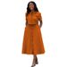 Women's new temperament round neck short-sleeved top high waist button-down skirt suit_maomaolike.com