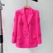 Women's Clothing new Korean style suit collar long sleeved jacket + temperament commuting flared pants heavy duty three dimensional flower suit_maomaolike.com