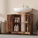 Bathroom Vanity Cabinet, Under Sink Bathroom Cabinet With 2 Doors And Adjustable Shelf, Rustic Brown_maomaolike.com