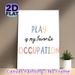 Play Quote Painting Poster, Pastel Color Typography Poster, Whimsical Cheerful Text Art, Ideal For Living Room And Play Space Decor_maomaolike.com