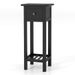 2 Tier Slim Nightstand Bedside Table With Drawer Shelf_maomaolike.com