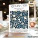 Quran Verse (7:156) Floral Painting Poster, Rich Dark Blue Vintage Floral Pattern Poster, Inspirational Religious Verse Decor Suitable For Home_maomaolike.com