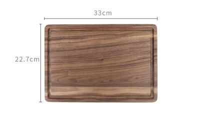 Natural Black Walnut Serving Tray & Cutting Board, Solid Wood Chopping Block With Deep Juice Groove For Food Prep
_maomaolike.com