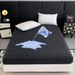 Solid Color Quilted Waterproof Bed Fitted Sheet_maomaolike.com