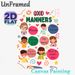 Good Manners Painting Poster, Vibrant Cartoon Style Poster, Teaches Common Polite Expressions, Ideal For Classroom And Educational Learning_maomaolike.com