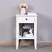 Wooden Nightstand With A Drawer,Storage End Table For Bedroom,Bathroom,Livingroom_maomaolike.com