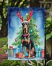 Doberman Pinscher Christmas Reindeer Garden Flag Mailbox Flag Decorative Yard Flag Banner Outside Patio Artwork Yard Flower Beds, Garden Size, Multicolor_maomaolike.com