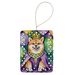 Shiba Inu King Of Mardi Gras Porcelain Ornament Christmas Tree Hanging Decorations For Home Christmas Holiday, Rectangle, Gift, Multicolor_maomaolike.com