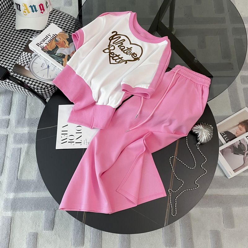 Women's Clothing Fashion skirt sports casual suit women summer new temperament contrast color slim goddess style two piece suit_maomaolike.com