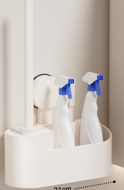 Suction Cup Set Super Useful With Base Bathroom Toilet Cleaning Brush Holder_maomaolike.com